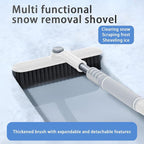 Mandark Car Windshield Snow Brush and Ice Scraper, Detachable Extendable Vehicle Snow Removal Tool with Ergonomic Foam Grip, Auto Window Scraper Accessories, Universal for SUV, Truck, RV (White)