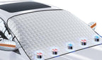 Car Windshield Snow Ice Cover with Side Mirror and Elastic Hook, 5 Magnetic Automotive Windshield Snow Frost Cover, Foldable Car Windshield Sun Shade for Most Cars, SUV/Truck/MPV(61"x46"Inch)