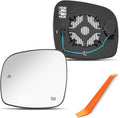 Blind Spot Driver Side Mirror Compatible with 2008-2020 Dodge Grand Caravan, 2008-2016 Chrysler Town Country, 2012-2015 RAM CV, 2009-2014 VW Routan, Left Side Mirrors with Power Heated
