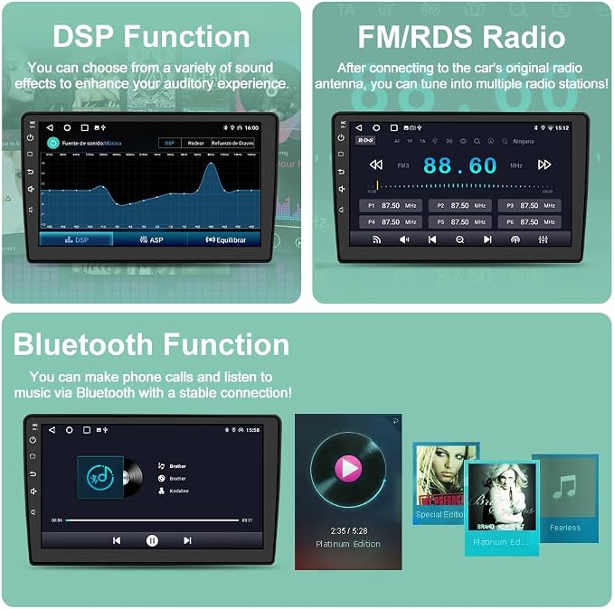 2GB+64GB Radio Upgrade for Ford F150 2009-2012 (Auto AC High end) with 9-inch HD Touch Screen,Wireless CarPlay/Android Auto WiFi, SWC, FM, AM