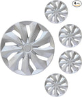 Hubcap Wheel Cover Replacement R16 Hub Caps Universal-Fit Steel Wheel Rim Cover ABS Material Exterior Accessories for Car Truck SUV -Set of 4（16-inch，Silver）