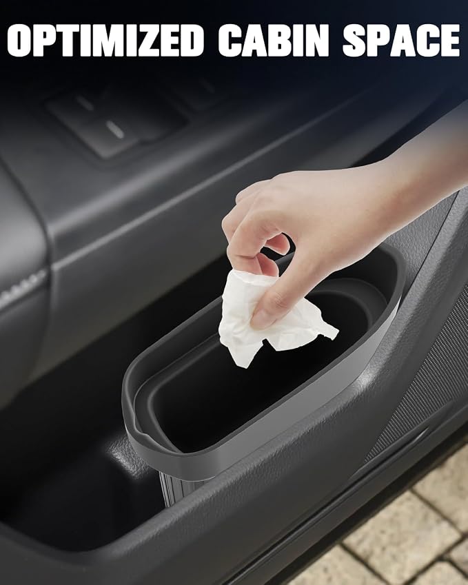 Silicone Car Trash Bin for Door 2026 CRV Car Door Trashcan Trash Holder for 2026 CRV Hybrid Accessories (LX/EX/EX-L/Sport Hybrid/TrailSport Hybrid/Sport-L Hybrid) Driver Passenger Door Pocket Flexible