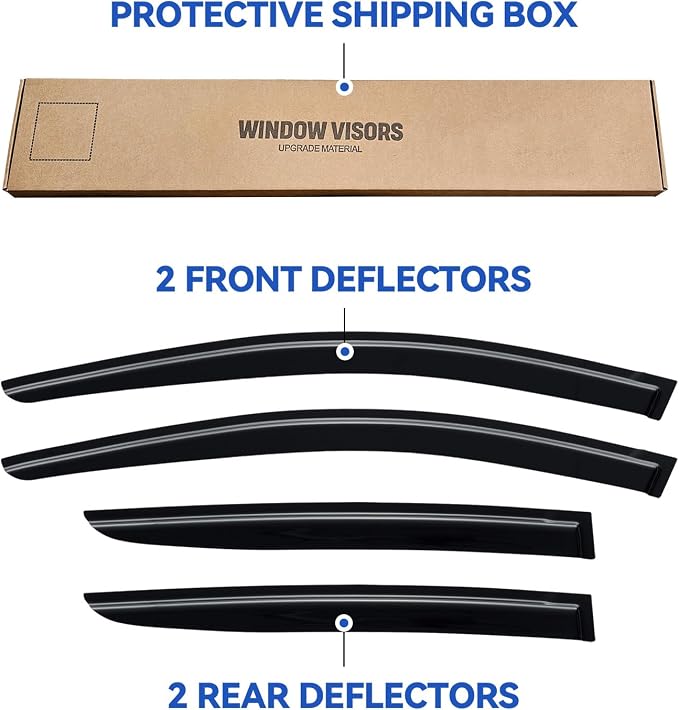Window Visors Rain Guards for 2024 2025 2026 Subaru Crosstrek & Subaru Impreza, Out-Channel Window Vent Wind Deflectors Visors Shades for 24 25 26 Crosstrek/Impreza