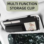Car Sun Visor Organizer, Visor Storage Pouch Holder with a Picture Frame, Visor Document Holder for Truck, with Sunglasses Clip, Essential Visor Accessories for Driver Auto Owners BLack