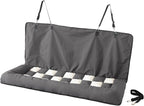 Dog Bed for Car Back Seat, Soft Backseat Dog Bed Hammock, Non-Slip Pet Car Seat Cover for Back Seat, Pet Travel Bench Sofa for Cars/Small SUVs/Sedan, Dark Gray