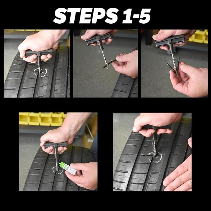 20252 Tire Repair Plugs Strings, ACT, Mowers, Wheelbarrows, 7-ply, 4in, 5 Count