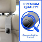 Car Seat Headrest Hook, 2PCS Vehicle Seat Back Hangers Organizer for Handbag Purse Coat, Automotive Interior Headrest Storage Hooks, Universal for SUV Automobile Truck (Gray)