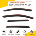 Rain Guards Compatible with 2009-2015 BMW X1 E84 Tape-On 4-Door Side Window Visor Wind Deflector Vent Visors Car Accessories