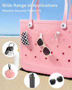 4 Pack Clear Bogg Beach Makup Bag Accessories with 3 Pack Insert Hooks for Bogg Bags, Clear Bogg Makeup Pouches Phone Holder for Bogg Bags Divider Storage Inner Compatible Pouch Travel Cosmetic Bag