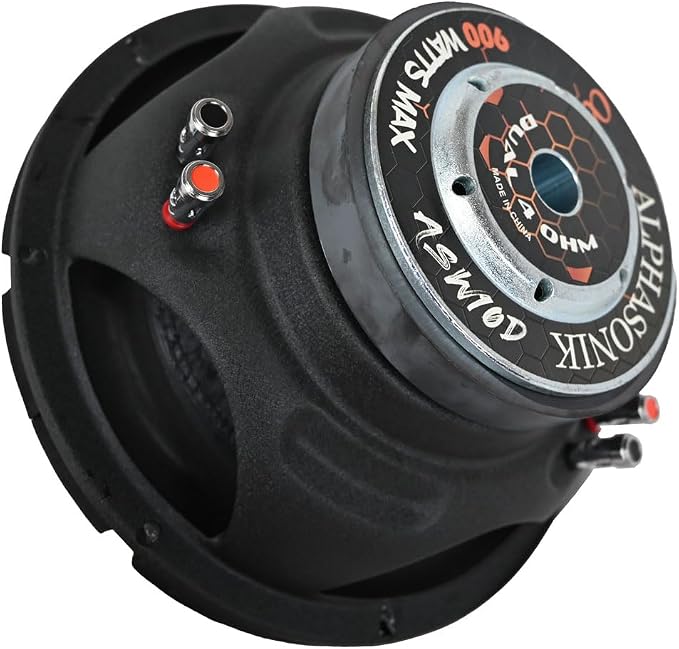ASW10D AS Series 10" 900 Watts Max / 300 Watts RMS Dual 4 Ohm Car Subwoofer Stamped Steel Basket with Stronium Magnet Non Pressed Paper Cone Audio Speaker Bass Sub Woofer
