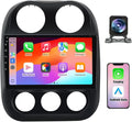 4Core 64GB ROM Car Radio Stereo for Jeep Compass Patriot 2010-2016 10 inch Touch Screen with CarPlay Android Auto Bluetooth 5GWiFi GPS AHD Backup Camera