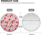 Pink Steering Wheel Sun Shade Cover,Cherry Car Accessories Cooling Steering Wheel Cover Women,Anti-Heat Steering Wheel Sun Block Cover,17 inch Universal Fit for Cars SUV Trucks Sedan