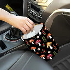 Portable Reusable Waterproof Car Trash Bin, Multipurpose Vehicle Organizer, Road Trip Essentials (Mushrooms)