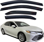 Side Window Visors rain Guards Vent Deflectors for 2018 2019 2020 2021 2022 2023 2024 Toyota Camry, Smoke Tinted 4pcs