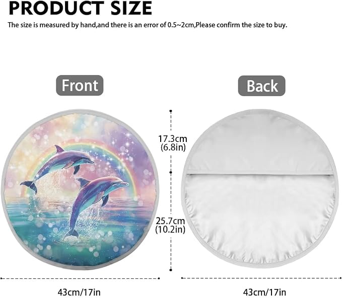 Car Steering Wheel Sun Shade Cover Cute Dolphin Car Accessories Cooling Steering Wheel Cover Women Sun Heat Shield UV Rays Universal Fit 17 inch Steering Wheel Protection Cover