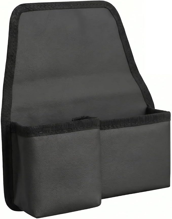 Car Window Armrest Storage Box, Comfortable Leather Vehicle Door Side Arm Rest Pad Organizer Bag, Multi-Function Automotive Window Armrest Storage Pocket, Universal for SUV Van Truck (Black)