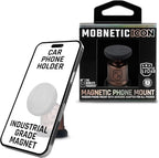 MobNetic Icon Car Phone Mount, Magnetic Phone Holder for Car w/ 90lb Pull Force, 90º Tilt & 360º Rotation, Aluminum Build, Compatibility for iPhone & Android (Bronze)