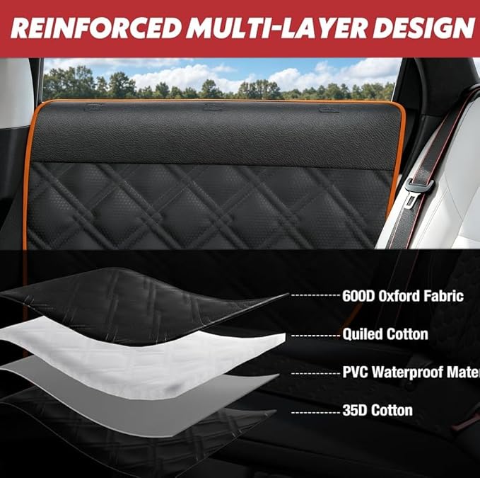 Car Door Protector for Dogs: Compatible with Tesla Model Y/3-Waterproof & Anti-Scratch Door Protector from Dog Scratching-Heavy Duty Dog Car Door Protector 2 Pack