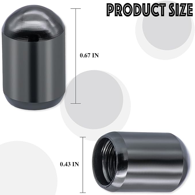 4PCS Tire Valve Stem Caps, Aluminum Alloy Tire Air Caps, Corrosion Resistant Leak-Proof, Universal Wheel Valve Covers for Cars, SUV, Trucks, Bikes, Motorcycles, Bicycles(Gray)