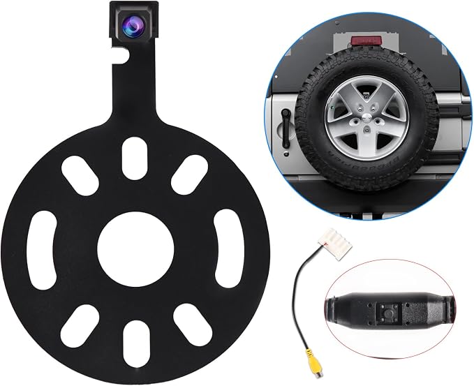 ASURE Spare Tire Backup Camera for Jeep Wrangler JK 2007-2017 | 1080P HD Starlight Rear View Camera, PAL NTSC AHD CVBS Switch, 170° Wide Angle, IP68 Waterproof