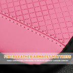 Car Armrest Storage Box Mat, Fiber Leather Car Center Console Cover, Car Armrest Seat Box Cover Accessories Interior Protection for Most Vehicle, SUV, Truck, Car (Pink)