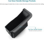 4Pcs for 2025 2026 Mazda CX-50 Center Console Door Handle Pockets | Trash Can Storage Box for 2023 2024 2025 2026 Mazda CX50 Accessories 4-Doors Trash Bin Storage Case TPE Material