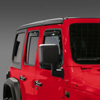 Voron Glass in-Channel Extra Durable Rain Guards for Jeep Wrangler JK 2007-2018, Window Deflectors, Vent Window Visors, 4 Pieces - 220246