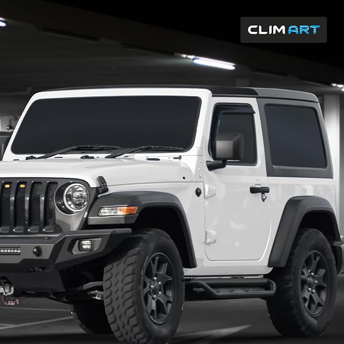 in-Channel Incredibly Durable Rain Guards for Jeep Wrangler JL 2018-2026/Jeep Gladiator 2020-2026, Original Window Deflectors, Vent Window Visors, Vent Deflector, 2 pcs. - 318169