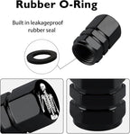 4Pack Skeleton Tire Valve Caps Universal Tire Air Cap Valves Stem Covers | Aluminum Alloy Rust-Proof Valve Stem Caps, for Auto SUV Truck Motorcycle Bicycle, Terror Skull Gifts for Women Men Drivers