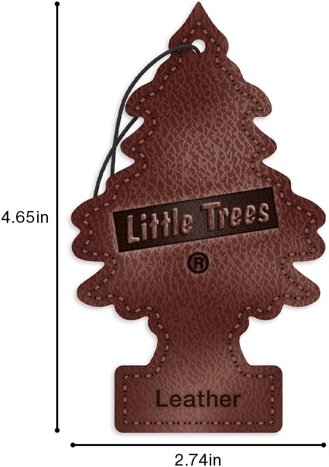 Car Air Freshener | Hanging Tree Provides Long Lasting Scent for Auto and Home | Leather, 24 Air Fresheners