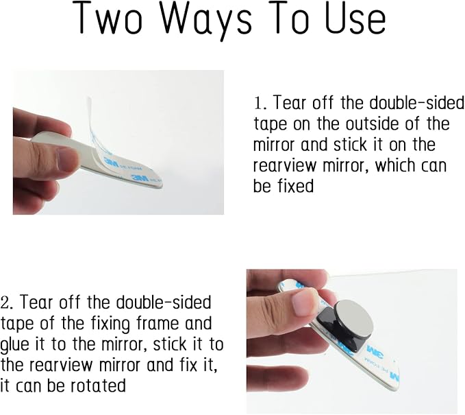2 pcs Blind Spot Mirrors, HD Glass Convex 360° Wide Angle Side Rear View Mirror with ABS Housing for Cars SUV and Trucks