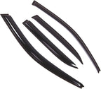 WD2-415 Dark Smoke 4 Pcs Set Window Visor (Outside Mount) Deflector Rain Guard Compatible with 1992-1996 Toyota Camry
