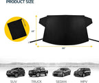 Seal Skin Covers Windshield Cover for Ice and Snow, All Weather Waterproof Snow Cover for car, Winter Accessories for Sedan, SUV & Trucks (43" x 65")