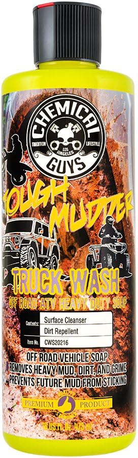 CWS20216 Tough Mudder Foaming Truck, Off Road, ATV and RV Heavy Duty Wash Soap, (Works with Foam Cannons, Foam Guns or Bucket Washes), 16 fl oz, Lemon Scent