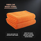 Drying Towel, Microfiber Car Drying Towel, 1 Pack Highly Absorbent, Scratch Free Large Car Wash Drying Towel for Car Washing, Drying & Auto Detailing, 23.8 x 30.9 inch, Orange-MT032