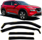 in-Channel Sun Vent Deflectors Window Visors Rain Guards Only Fit for Nissan Rogue 2021 2022 2023 2024 2025 2026, Sun Visor Window Vent Shades Wind Deflector, Exterior Car Accessories Smoke Tinted