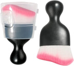 Car Interior Detailing Brush,Soft Bristle Cleaning Brush Car Detailing Brush Dusting Brush,Car Interior Cleaning Tool,Auto Detail Brush Car Dash Duster Brush (Black&Rose with Cap)