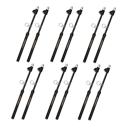 Heavy Duty Tire Pressure Gauge, Straight-On Dual Head Tire Air Gauge Range 10-150PSI, Extended Tube Tire Gauge Suitable for Semi Truck, RV,and Bus(Pack of 12)