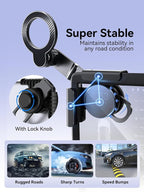 Car Phone Mount for Tesla, Strongest Magnetic [No Glue Required], 2025 Upgrade Phone Holder for Tesla Model 3/ Y/Cybertruck Accessories, Fits for All iPhone & Android Phones