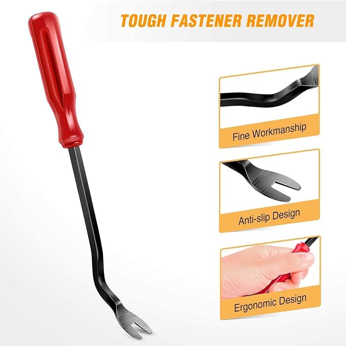 5 PCS Nylon Auto Trim Removal Tool Kit No-Scratch Removal Tool Kit for Car Panel & Audio Dashboard Dismantle Red