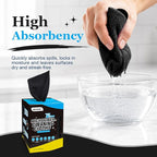 Microfiber Cleaning Cloth, 75 Sheets Microfiber Towels for Cars Commercial Grade Washcloths Lint-Free Bulk Shop Towel Cleaning Rags for Household Restaurant Garage Housekeeping, 11"x 9", Black