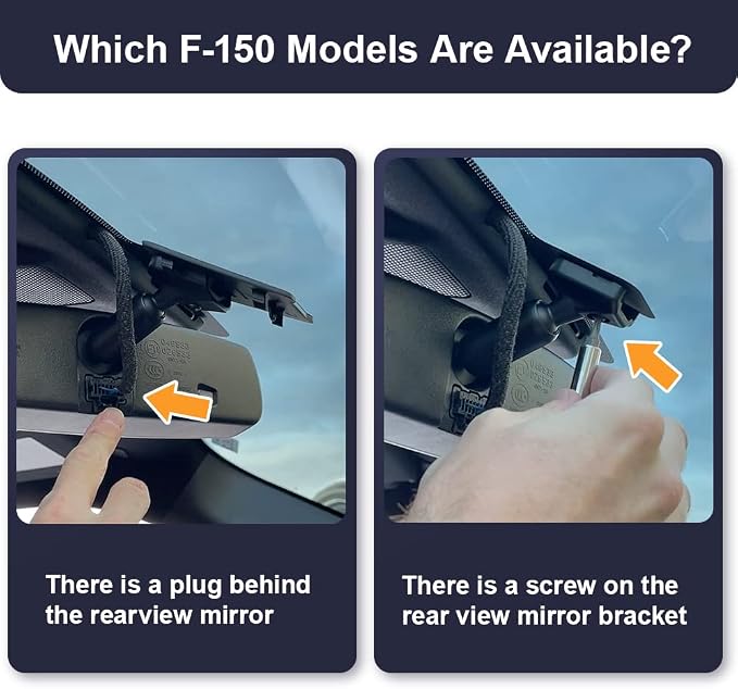 4K Dash Cam Suitable for Ford F150 & F250 2021-2025 Limited XLT XL Raptor Lariat Platinum King Ranch Tremor, OEM Look, UHD 2160P Video, WiFi&APP, Loop Recording, G-Sensor, Plug&Play, 64GB Card