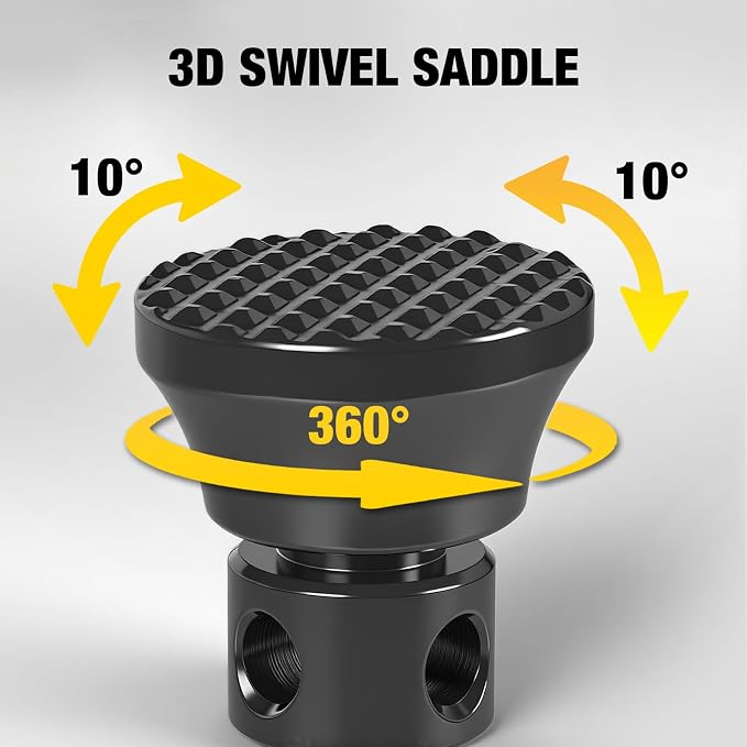 10 Ton Professional Car Support Screw Jack for House Construction Bridge Stabilization, Yellow (20,000 LBs)