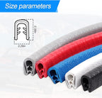 Car Door Edge Guards, Universal Rubber Seal Protector, U Shape Edge Trim, Blue, 32FT