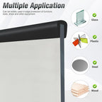 Rubber Edge Trim, Self Adhesive U Channel Edge Trim, U Shaped Trim for Plywood, Glasses, Mirror, Flexiglass, Sharp Edge Parts, Size 1/4" (6mm), Length 20Ft, Black Color, Peel and Stick Plastic Trims