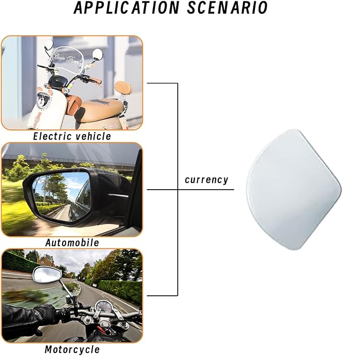 2PCs Automotive Rearview Mirror Blind Spot Mirror, Adjustable HD Sector Mirrors, Frameless Wide Angle Convex Mirrors, Automotive Side Rearview Assistance