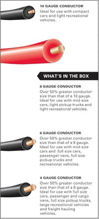Heavy-Duty Jumper Cables for Car, Includes 8 Gauge Wire Conductor 12' Car Jumper Cables & 365 Day Roadside Assistance