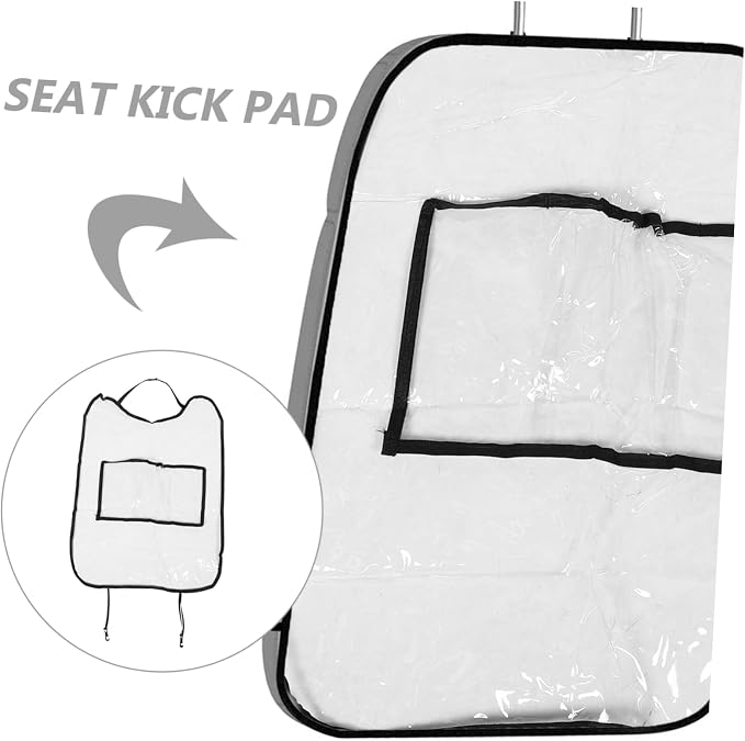 Heavy Duty Car Kick Mat Back Seat Protector for Boy Girl Splashproof Seat Rear Protector Pad with Organizer Easy Installation Firm Materials for Travel Safety
