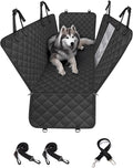 Dog Car Seat Cover for Back Seat, 600D Heavy Duty Waterproof & Scratch-Resistant for Car with Side Flap, Pet Back Seat Covers for Car with Seatbelt Black.