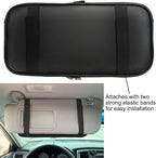 Car Sun Visor Organizer, Auto Interior Accessories Pocket Organizer - Car Truck SUV Storage Pouch Holder, with Multi-Pocket Net Zipper (Black)